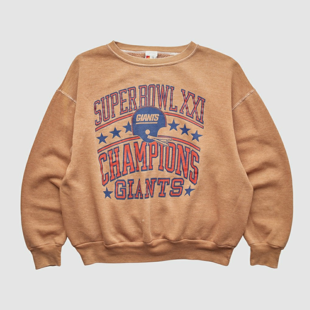 New York Giants Signal 1987 Pullover Sweatshirt Tan Vintage