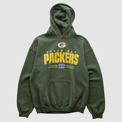 Green Bay Packers NFL 2000s Hooded Pullover Sweatshirt Green Vintage