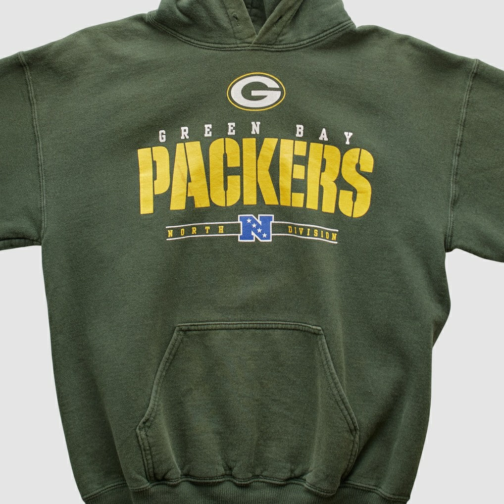 Green Bay Packers NFL 2000s Hooded Pullover Sweatshirt Green Vintage