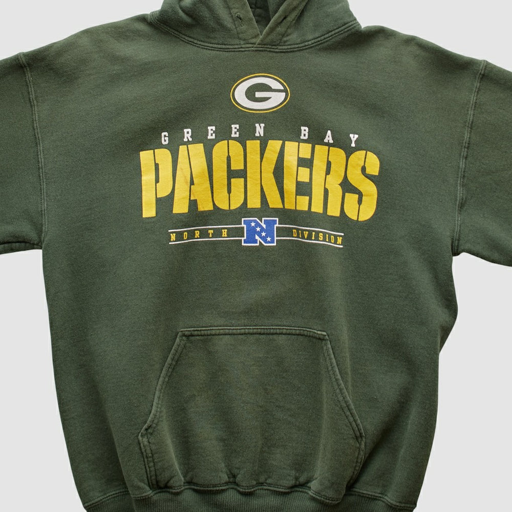 Green Bay Packers NFL 2000s Hooded Pullover Sweatshirt Green Vintage