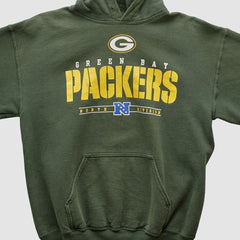 Green Bay Packers NFL 2000s Hooded Pullover Sweatshirt Green Vintage