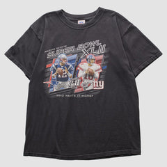 Superbowl XLII NFL 2008 T-shirt Black Vintage
