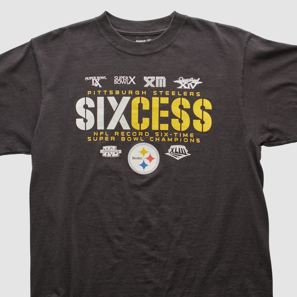 Pittsburgh Steelers Reebok 2009 T-shirt Black Vintage
