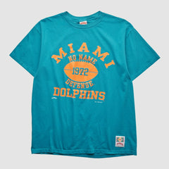 Miami Dolphins Nutmeg Mills 1994 T-shirt Teal Vintage