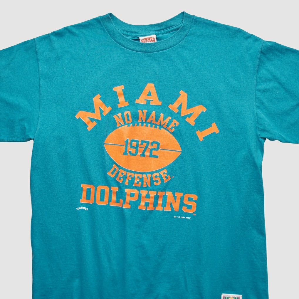 Miami Dolphins Nutmeg Mills 1994 T-shirt Teal Vintage