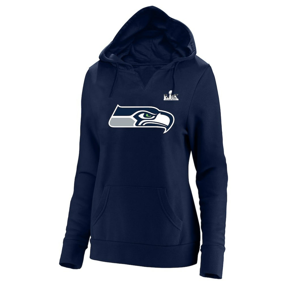 Jaxon Smith-Njigba Seattle Seahawks Women's Super Bowl LX Champions Plus Size Name & Number Fleece Hoodie College Navy