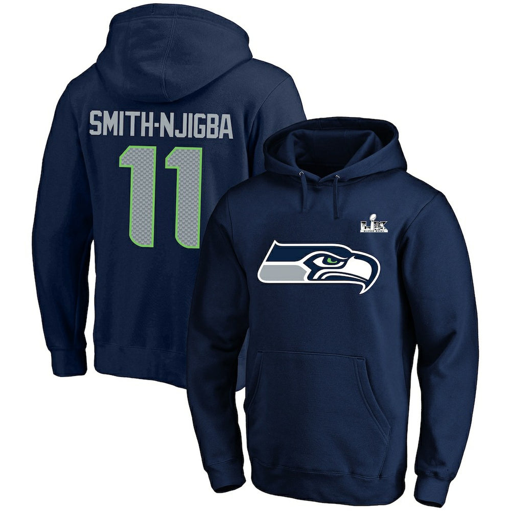 Jaxon Smith-Njigba Seattle Seahawks Super Bowl LX Champions Big & Tall Name & Number Fleece Hoodie College Navy