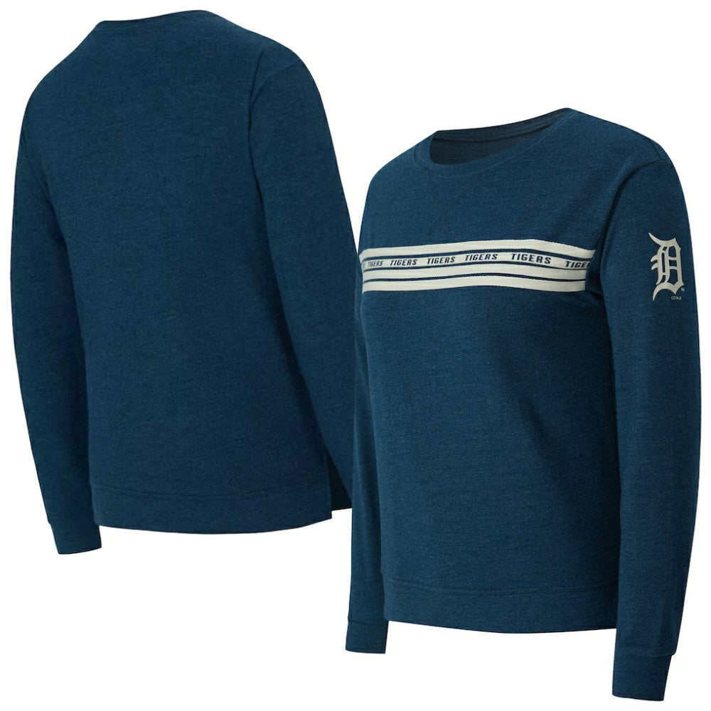 Detroit Tigers Concepts Sport Women's Birch French Terry Long Sleeve T-Shirt - Navy T-shirts