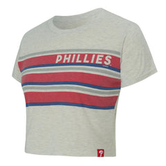 Philadelphia Phillies Concepts Sport Women's Birch Cropped T-Shirt - Cream T-shirts