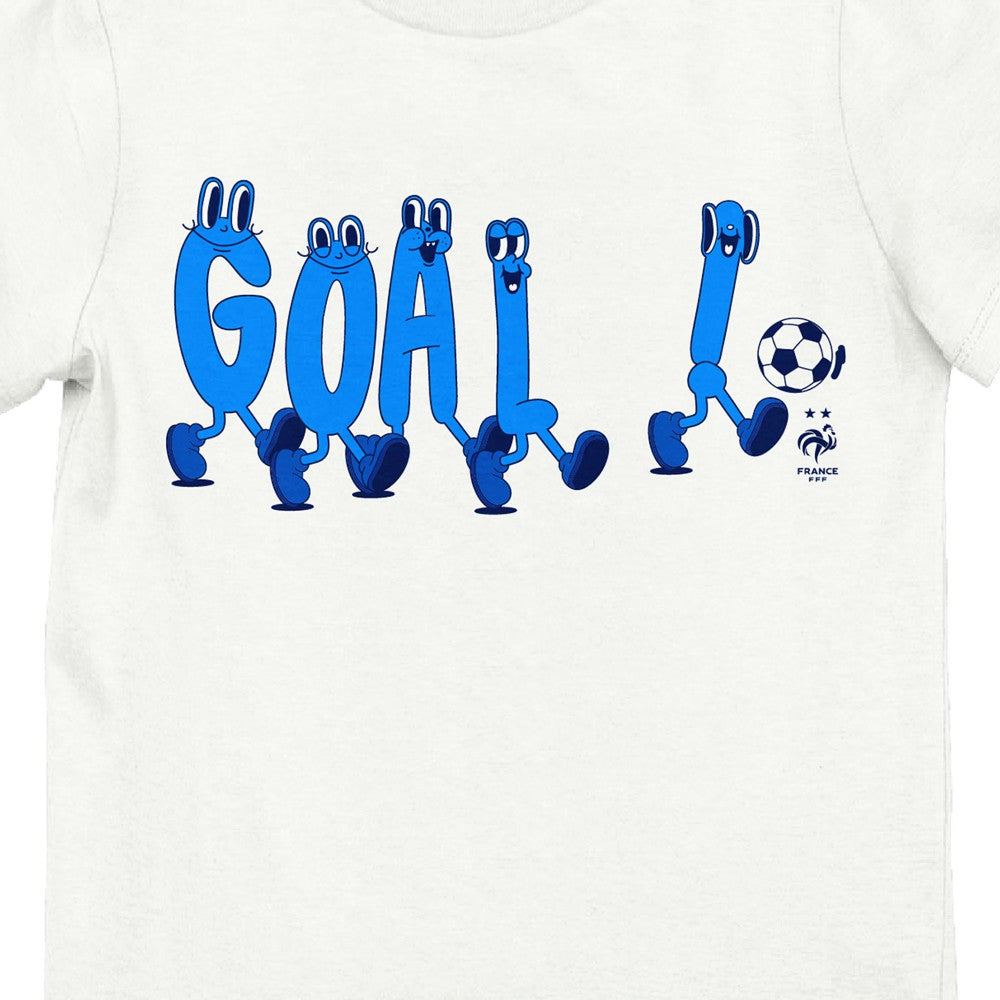 France National Team Youth Goal Letters Playing Soccer T-Shirt White shop