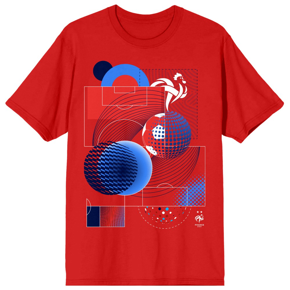 France National Team Abstract Art T-Shirt Red shop