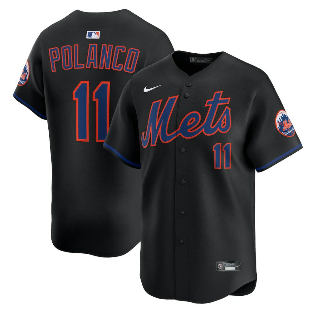 Jorge Polanco New York Mets Nike Alternate Limited Jersey - Black Jerseys