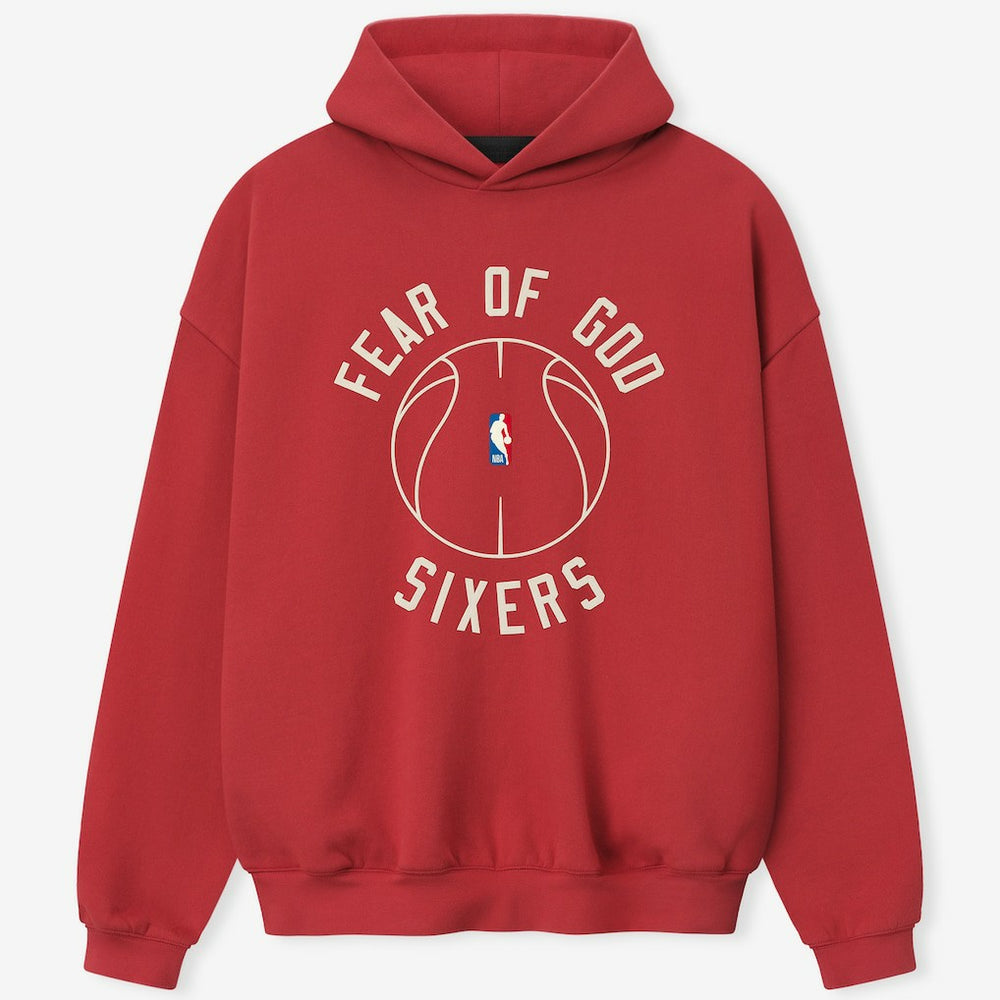 Philadelphia 76ers Fear of God x Barkley L. Hendricks Unisex 90's Hoodie Red