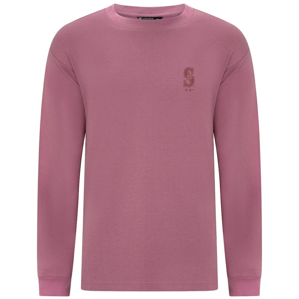 Seattle Mariners Levelwear Bridal Rose Luxe Signature Long Sleeve T-Shirt - Pink T-shirts