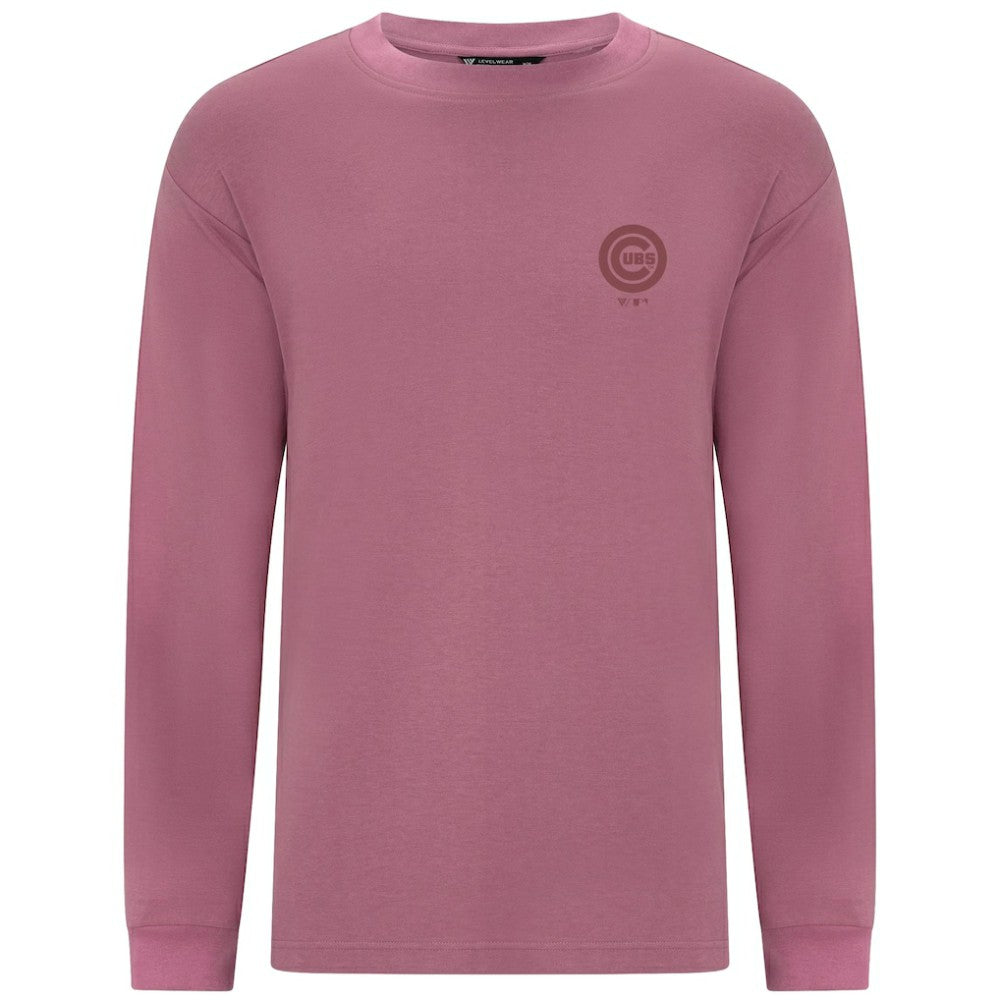 Chicago Cubs Levelwear Bridal Rose Luxe Signature Long Sleeve T-Shirt - Pink T-shirts