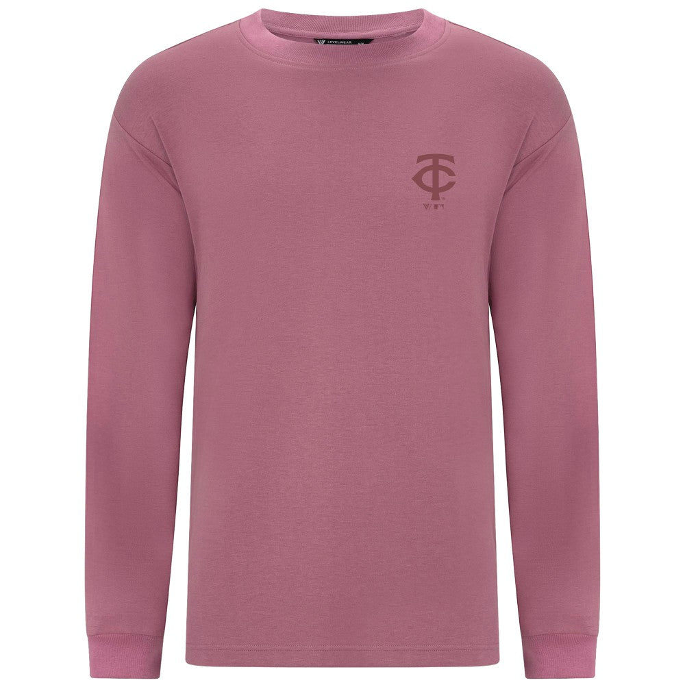 Minnesota Twins Levelwear Bridal Rose Luxe Signature Long Sleeve T-Shirt - Pink T-shirts