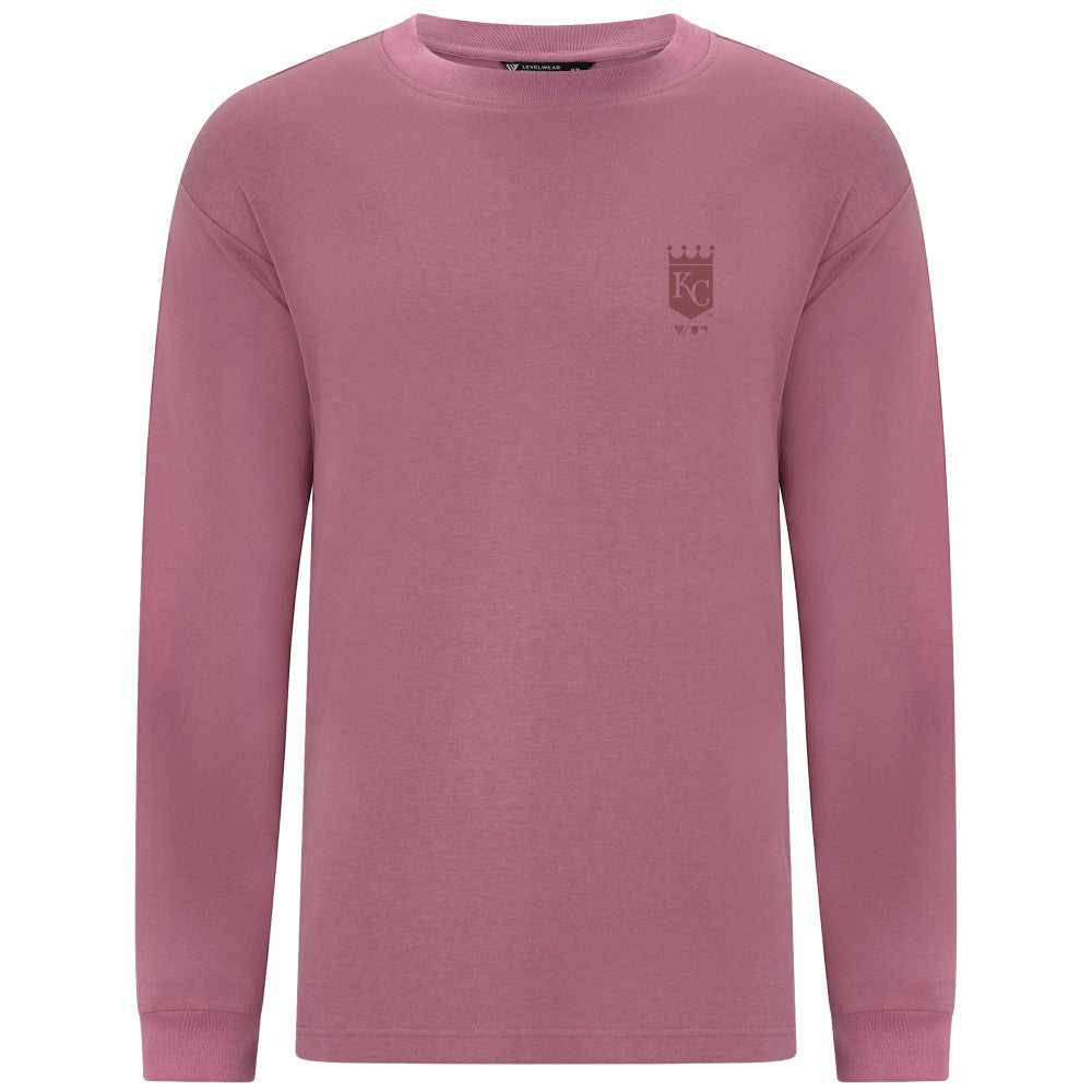 Kansas City Royals Levelwear Bridal Rose Luxe Signature Long Sleeve T-Shirt - Pink T-shirts