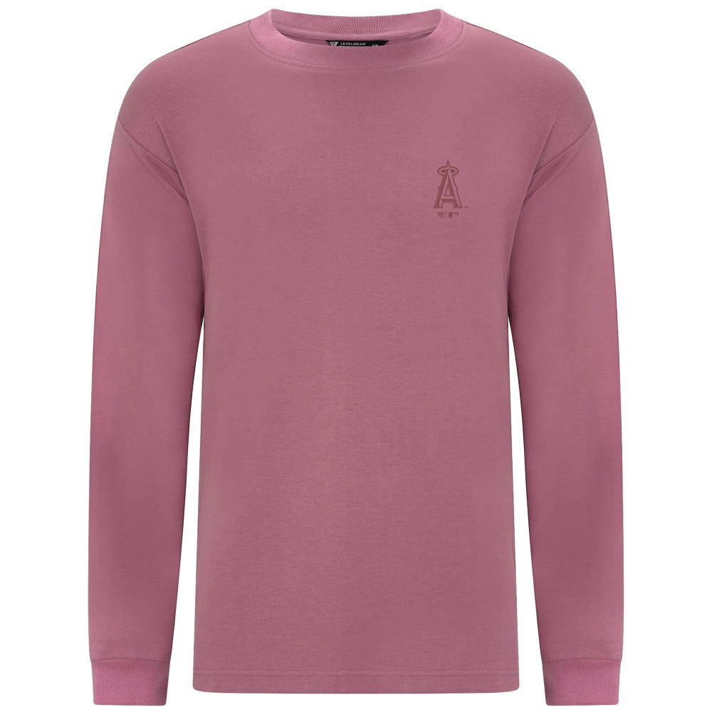 Los Angeles Angels Levelwear Bridal Rose Luxe Signature Long Sleeve T-Shirt - Pink T-shirts