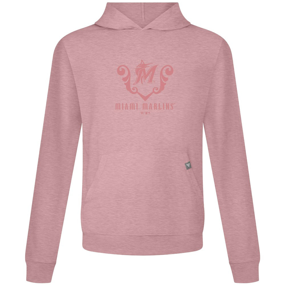 Miami Marlins Levelwear Bridal Rose Relay Pullover Hoodie - Pink Hoodies
