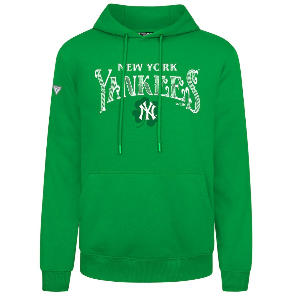 New York Yankees Levelwear St. Patrick's Day Podium Hoodie - Green Hoodies