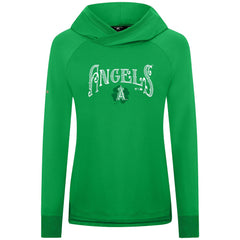 Los Angeles Angels Levelwear Women's St. Patrick's Day Slender Raglan Hoodie - Green Hoodies
