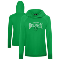 Boston Red Sox Levelwear Women's St. Patrick's Day Slender Raglan Hoodie - Green Hoodies