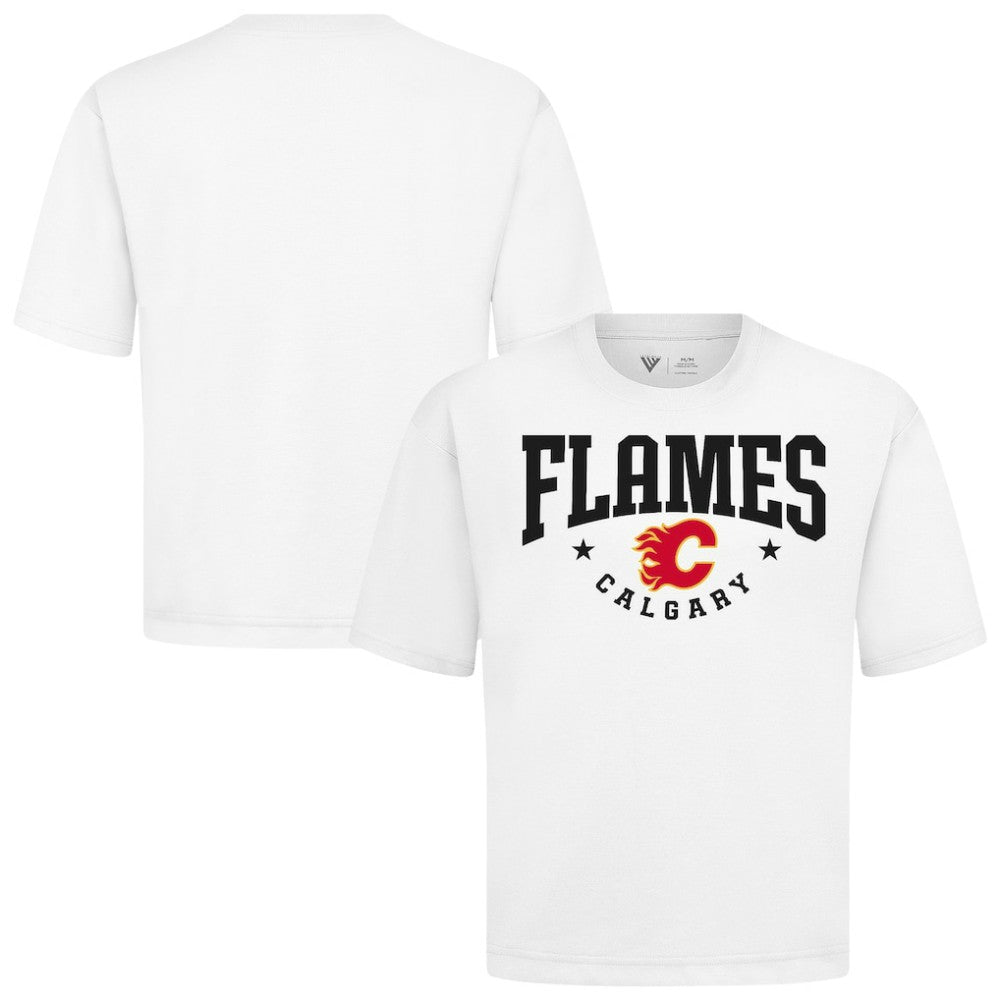 NHL Calgary Flames Levelwear Luxe Signature Knit T-Shirt - White