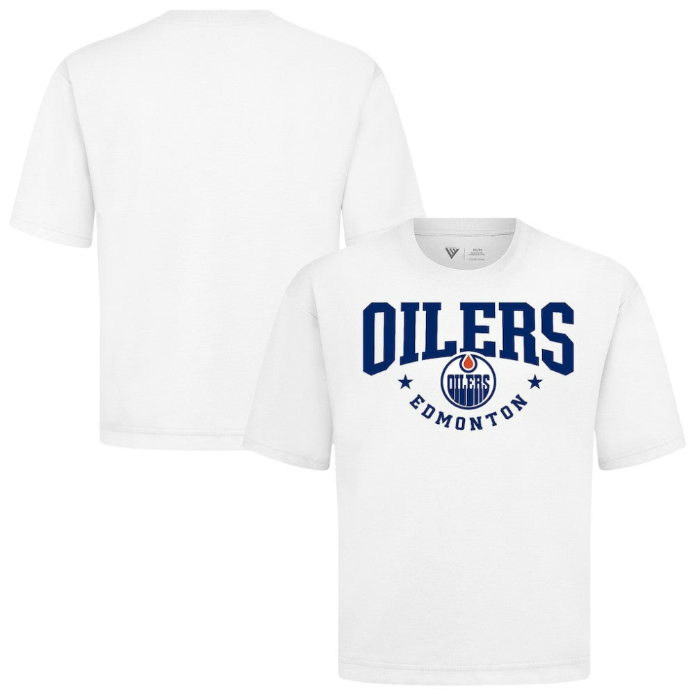NHL Edmonton Oilers Levelwear Luxe Signature Knit T-Shirt - White
