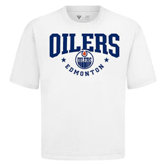 NHL Edmonton Oilers Levelwear Luxe Signature Knit T-Shirt - White