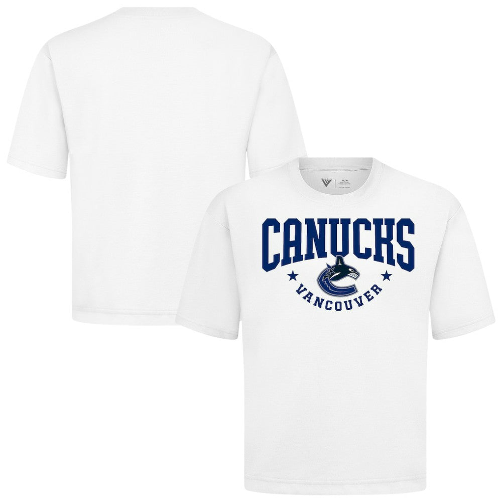 NHL Vancouver Canucks Levelwear Luxe Signature Knit T-Shirt - White