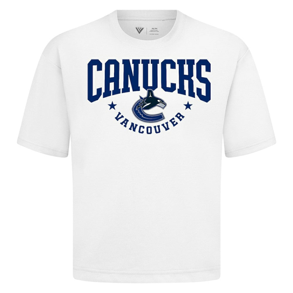 NHL Vancouver Canucks Levelwear Luxe Signature Knit T-Shirt - White