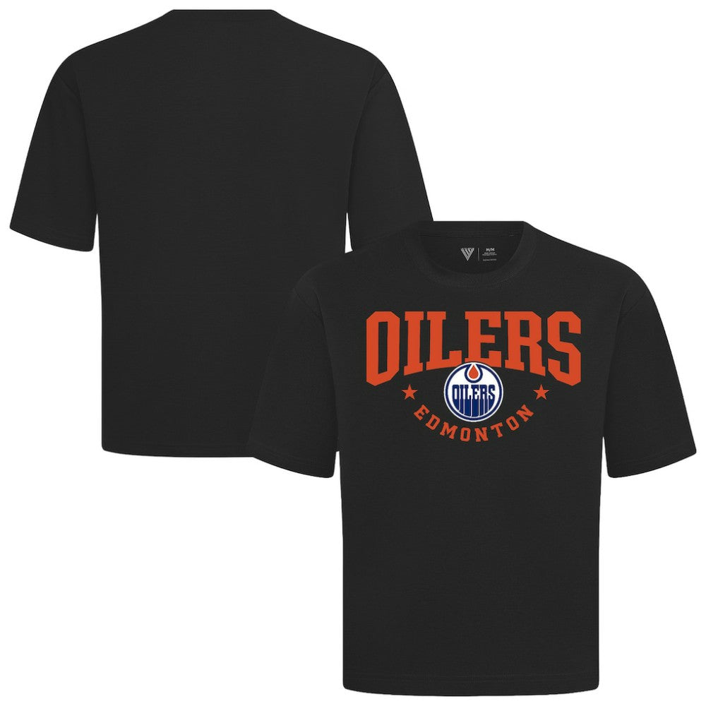 NHL Edmonton Oilers Levelwear Luxe Signature Knit T-Shirt - Black