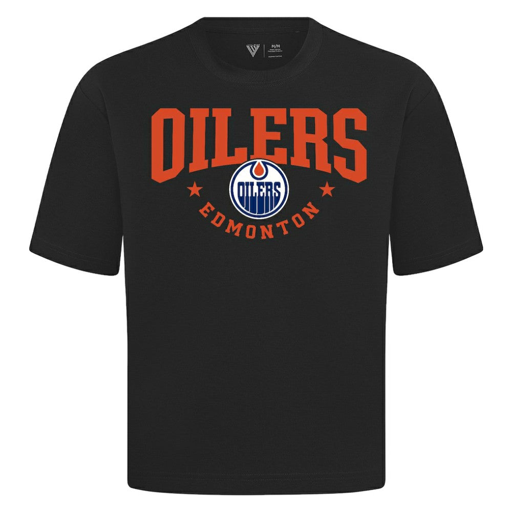 NHL Edmonton Oilers Levelwear Luxe Signature Knit T-Shirt - Black
