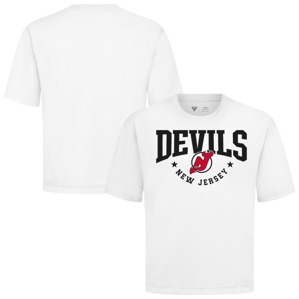 NHL New Jersey Devils Levelwear Luxe Signature Knit T-Shirt - White