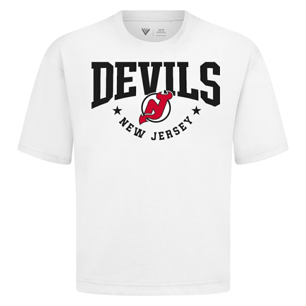 NHL New Jersey Devils Levelwear Luxe Signature Knit T-Shirt - White