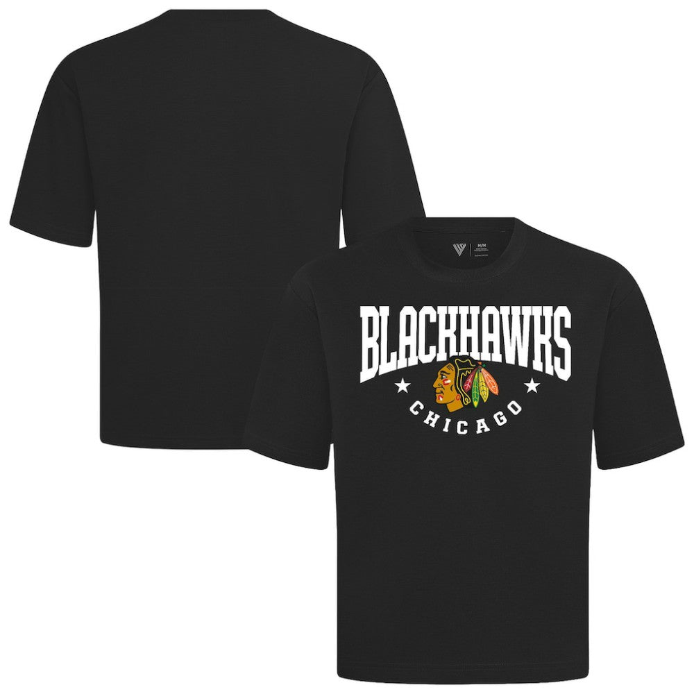 NHL Chicago Blackhawks Levelwear Luxe Signature Knit T-Shirt - Black