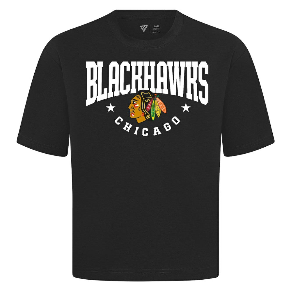 NHL Chicago Blackhawks Levelwear Luxe Signature Knit T-Shirt - Black