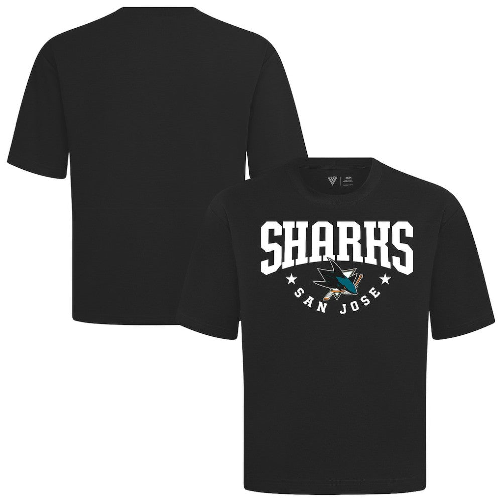 NHL San Jose Sharks Levelwear Luxe Signature Knit T-Shirt - Black