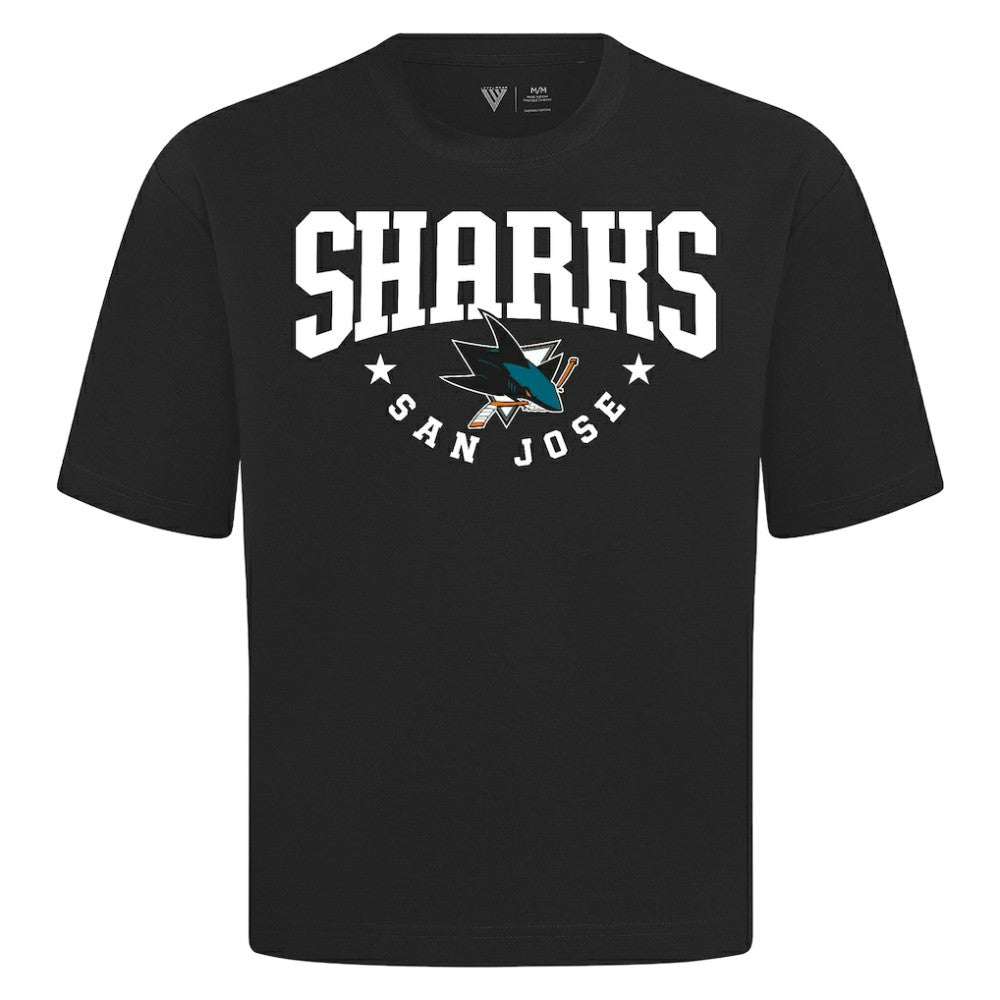 NHL San Jose Sharks Levelwear Luxe Signature Knit T-Shirt - Black