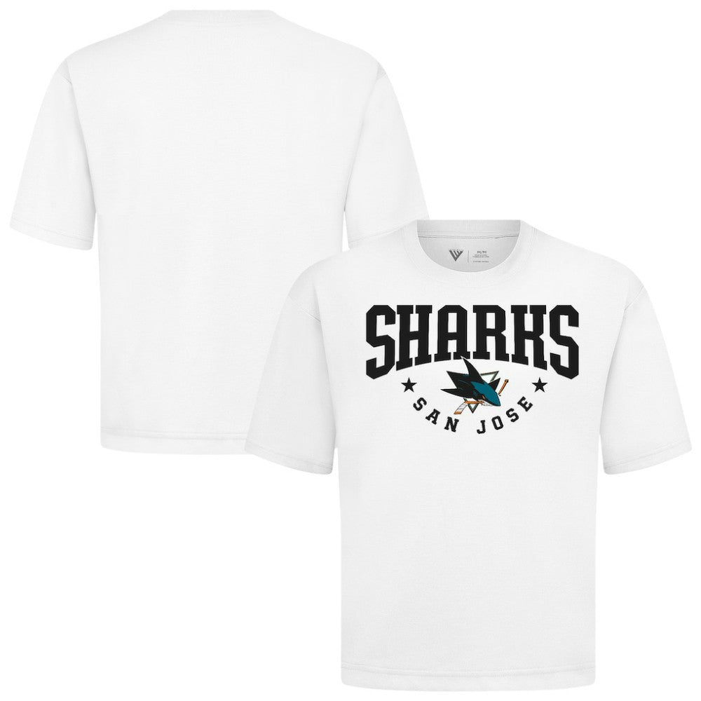 NHL San Jose Sharks Levelwear Luxe Signature Knit T-Shirt - White