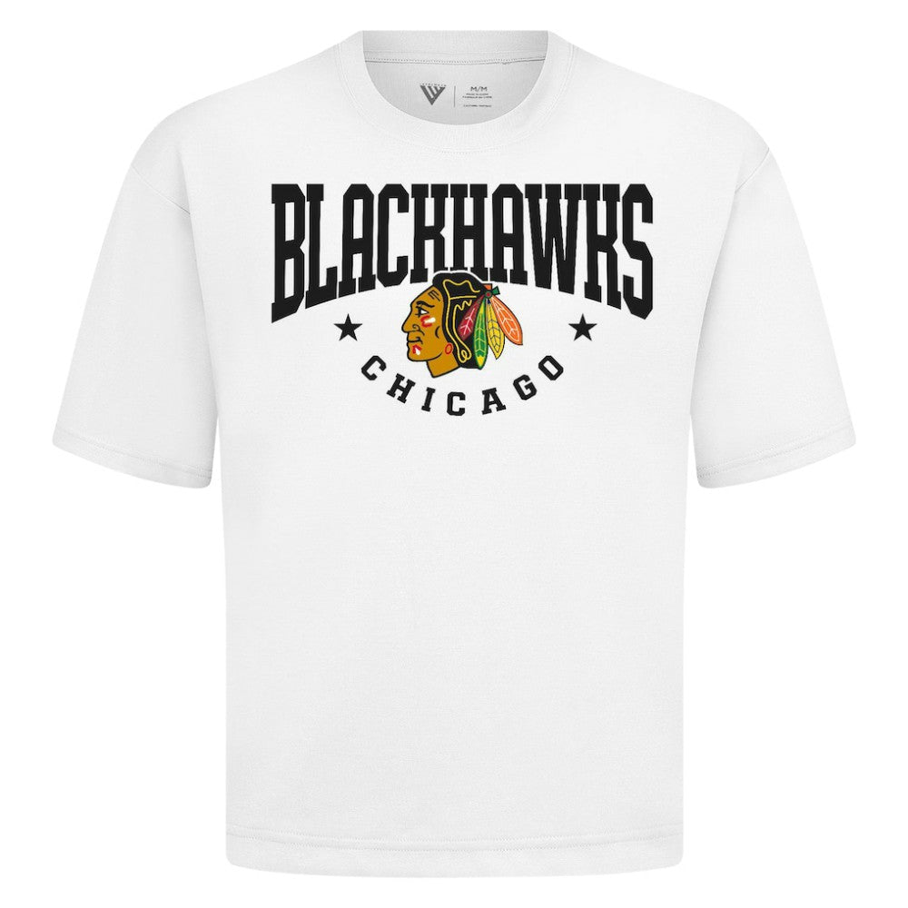NHL Chicago Blackhawks Levelwear Luxe Signature Knit T-Shirt - White