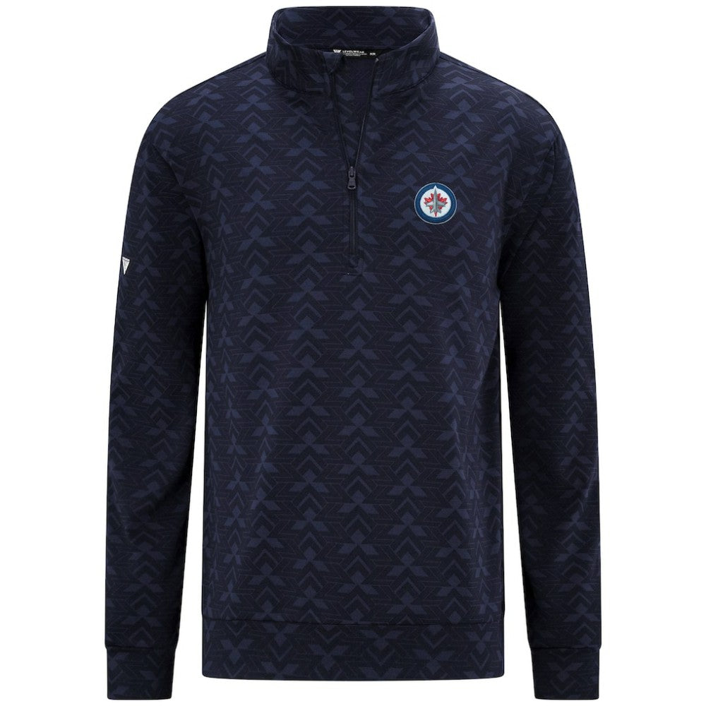 NHL Winnipeg Jets Levelwear Chameleon Quarter-Zip Sweatshirt - Navy