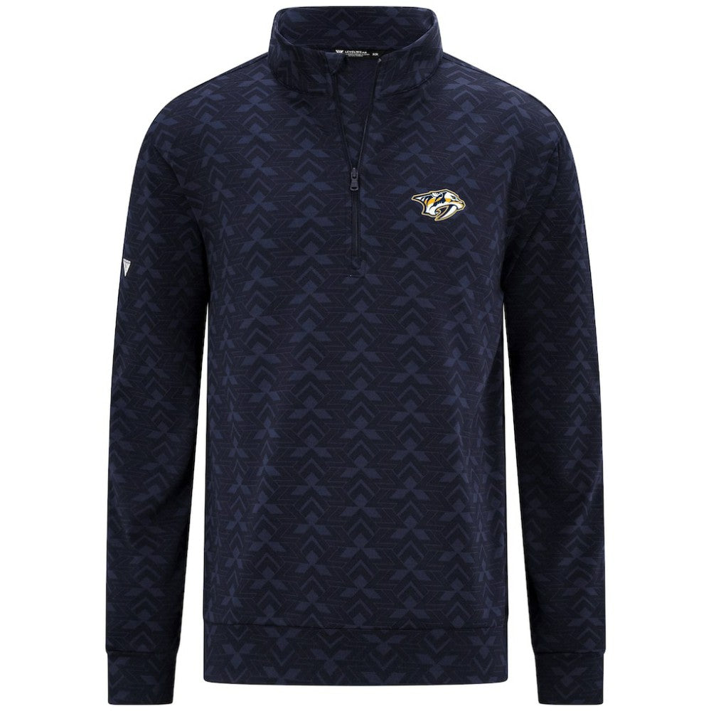 NHL Nashville Predators Levelwear Chameleon Quarter-Zip Sweatshirt - Navy