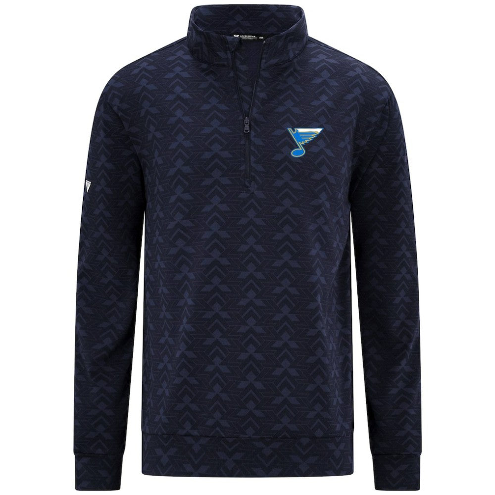 NHL St. Louis Blues Levelwear Chameleon Quarter-Zip Sweatshirt - Navy