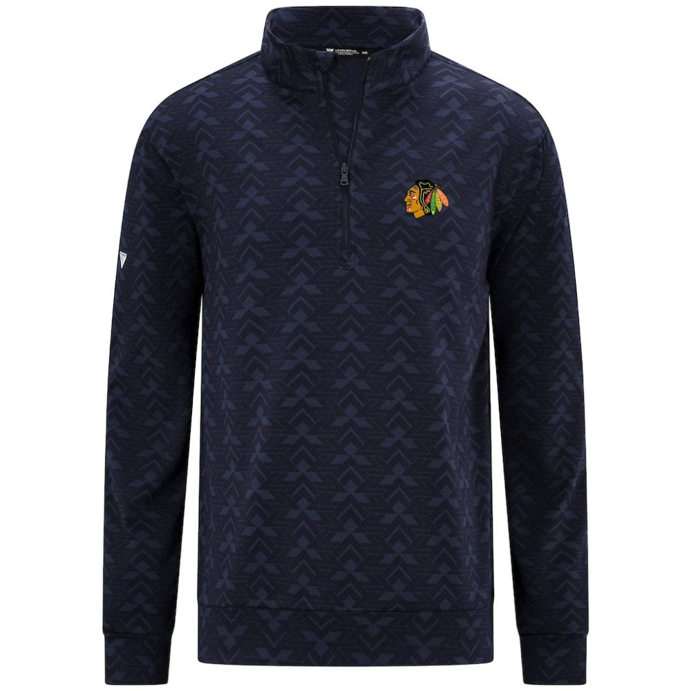 NHL Chicago Blackhawks Levelwear Chameleon Quarter-Zip Sweatshirt - Navy
