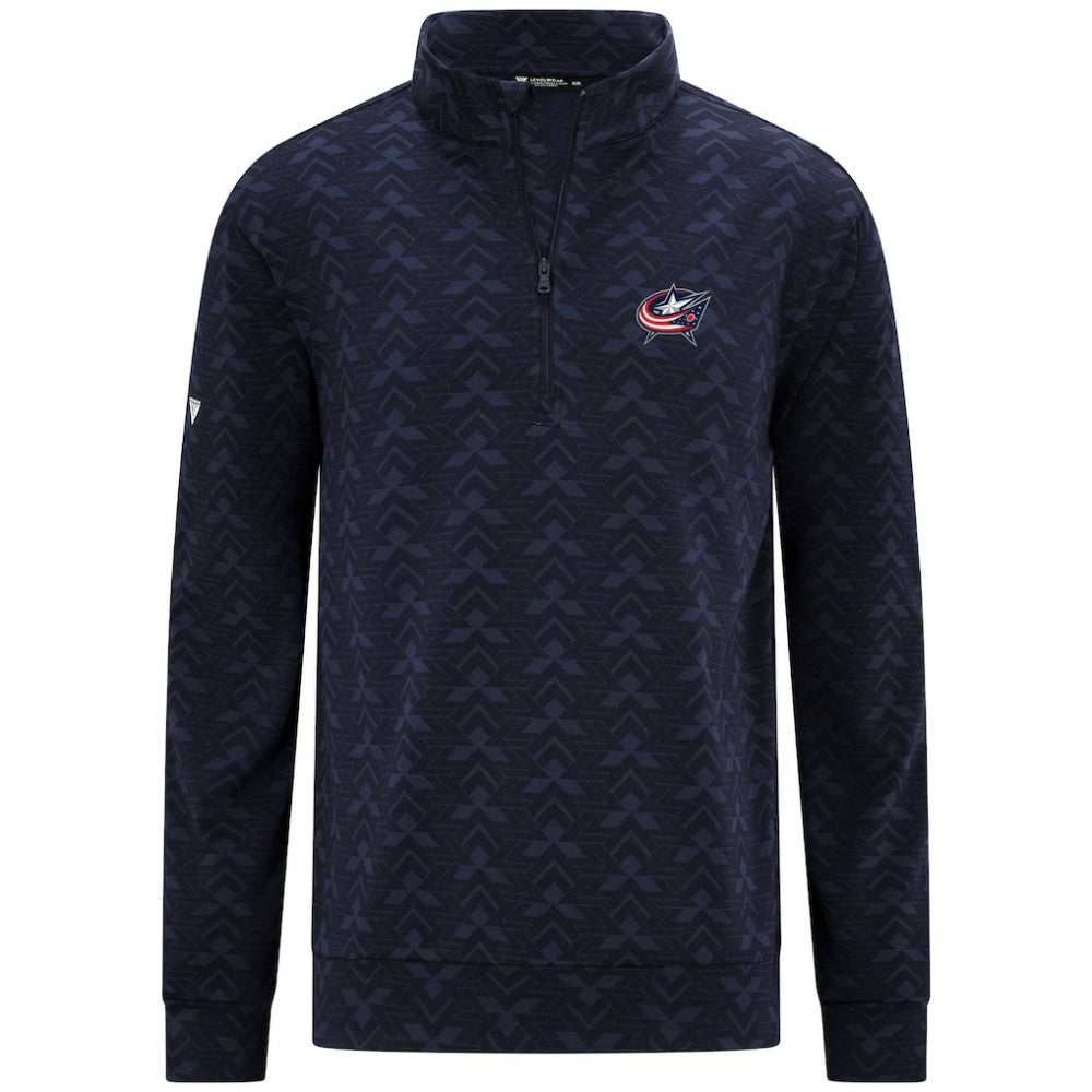 NHL Columbus Blue Jackets Levelwear Chameleon Quarter-Zip Sweatshirt - Navy