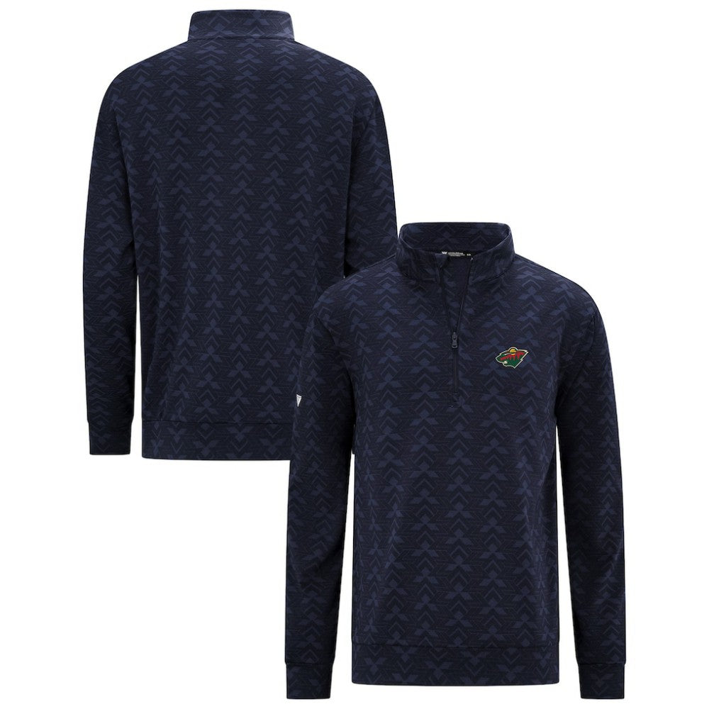 NHL Minnesota Wild Levelwear Chameleon Quarter-Zip Sweatshirt - Navy