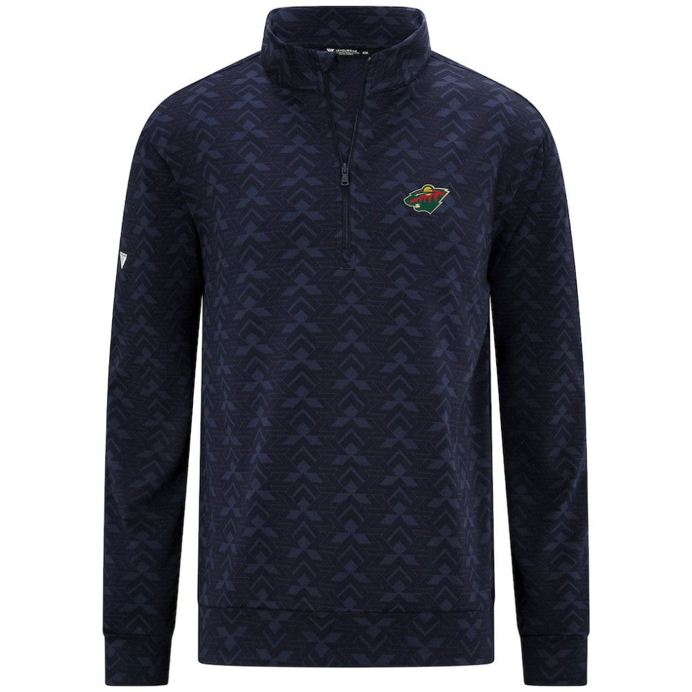 NHL Minnesota Wild Levelwear Chameleon Quarter-Zip Sweatshirt - Navy