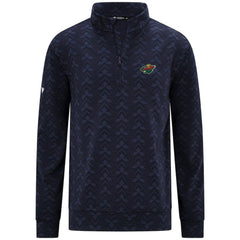 NHL Minnesota Wild Levelwear Chameleon Quarter-Zip Sweatshirt - Navy