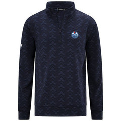 NHL Edmonton Oilers Levelwear Chameleon Quarter-Zip Sweatshirt - Navy
